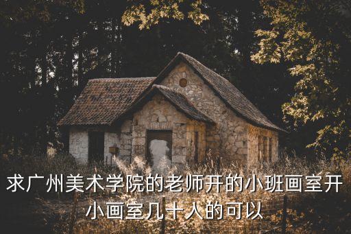 求廣州美術學院的老師開的小班畫室開小畫室幾十人的可以