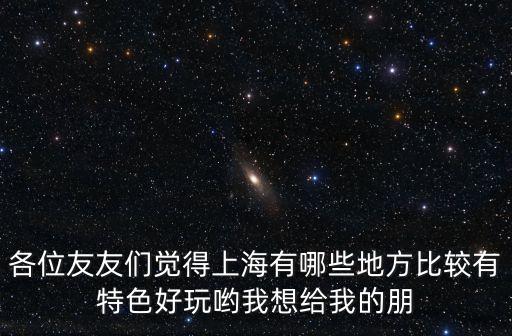 各位友友們覺得上海有哪些地方比較有特色好玩喲我想給我的朋