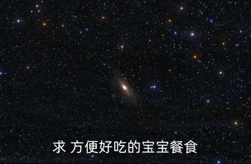 求 方便好吃的寶寶餐食