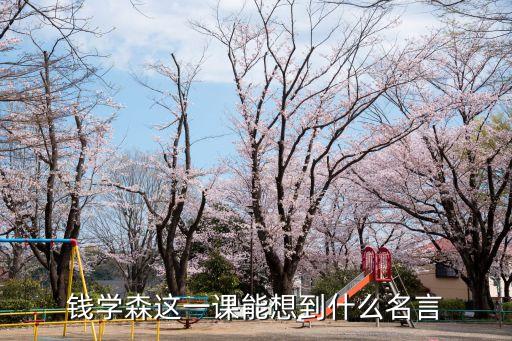 錢學森這一課能想到什么名言
