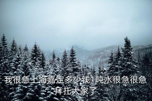 上海市各地區的自來水價格一樣，上海自來水1升多少錢