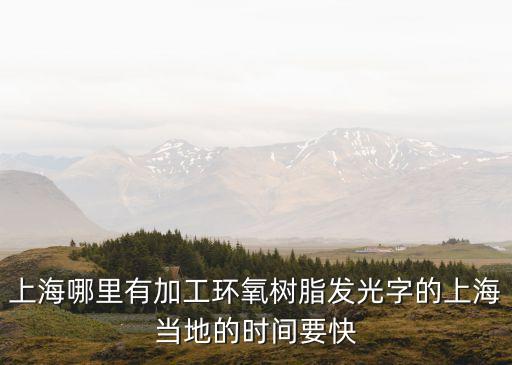 上海哪里有加工環氧樹脂發光字的上海當地的時間要快