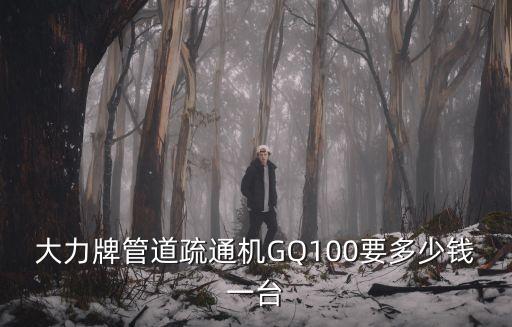 大力牌管道疏通機GQ100要多少錢一臺