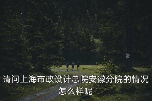 請問上海市政設(shè)計(jì)總院安徽分院的情況怎么樣呢