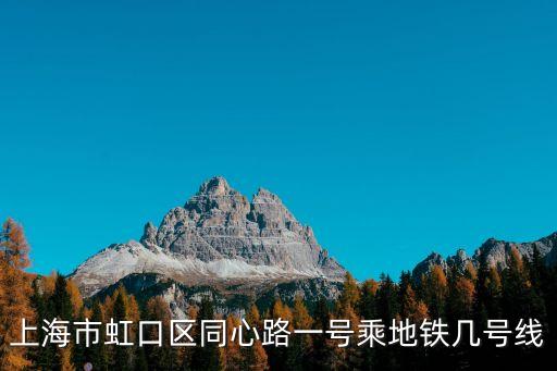上海市虹口區有同心路嗎，虹口區同心路有單行道嗎