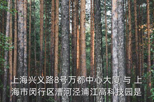 上海興義路8號萬都中心大廈 與 上海市閔行區漕河涇浦江高科技園是