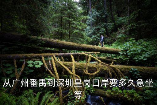 廣州到皇崗口岸要多久，從廣州番禺到深圳皇崗口岸要多久急坐等