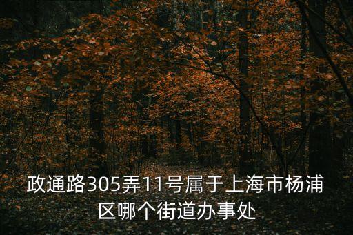 政通路305弄11號屬于上海市楊浦區哪個街道辦事處