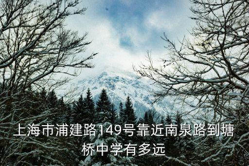 上海市浦建路149號靠近南泉路到塘橋中學(xué)有多遠(yuǎn)
