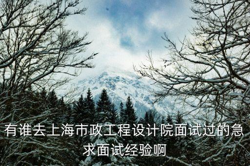 上海市政設(shè)計(jì)研究總院筆試，市政設(shè)計(jì)院筆試考什么