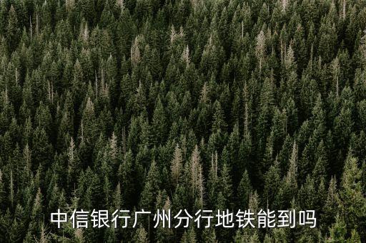 中信銀行廣州分行地鐵能到嗎
