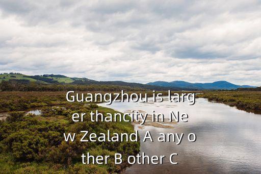 Guangzhou is larger thancity in New Zealand A any other B other C