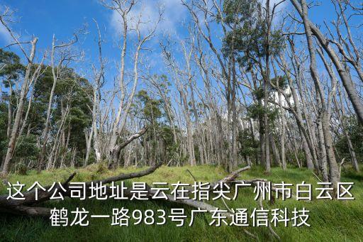 這個公司地址是云在指尖廣州市白云區(qū)鶴龍一路983號廣東通信科技