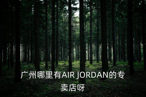 廣州哪里有AIR JORDAN的專賣店呀