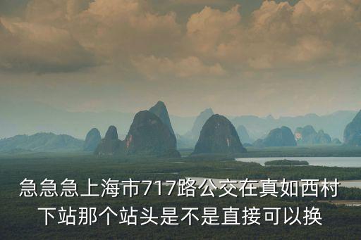 急急急上海市717路公交在真如西村下站那個站頭是不是直接可以換
