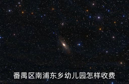 番禺區南浦東鄉幼兒園怎樣收費