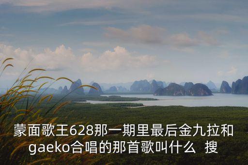蒙面歌王628那一期里最后金九拉和gaeko合唱的那首歌叫什么  搜