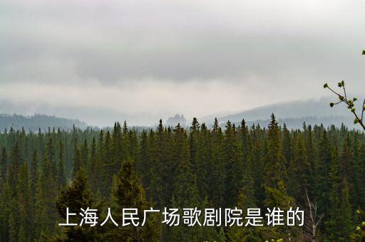 上海市歌劇舞劇院，上海人民廣場歌劇院是誰的