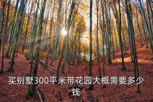 買別墅300平米帶花園大概需要多少錢
