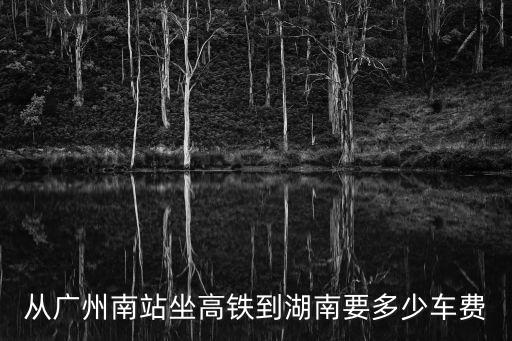 從廣州南站坐高鐵到湖南要多少車費