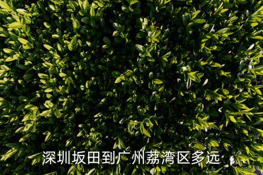 深圳坂田到廣州多少公里，深圳坂田到廣州荔灣區多遠
