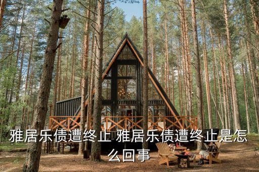 雅居樂債遭終止 雅居樂債遭終止是怎么回事