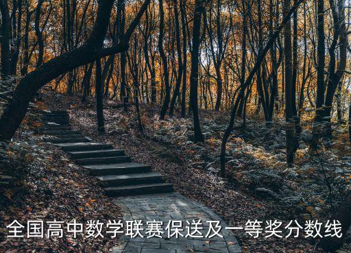 全國高中數學聯賽保送及一等獎分數線