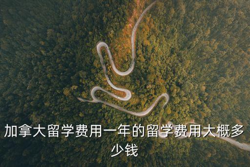 加拿大留學費用一年的留學費用大概多少錢