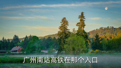 廣州南站緊急乘車入口，廣州南站高鐵在那個入口