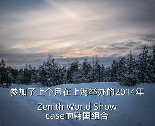 參加了上個月在上海舉辦的2014年Zenith World Showcase的韓國組合