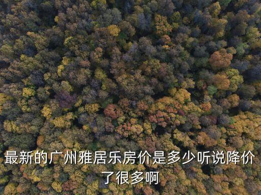 廣州雅居樂(lè)價(jià)目表，廣州長(zhǎng)碰雅居樂(lè)多少錢一方