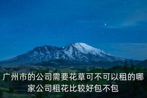 廣州市的公司需要花草可不可以租的哪家公司租花比較好包不包