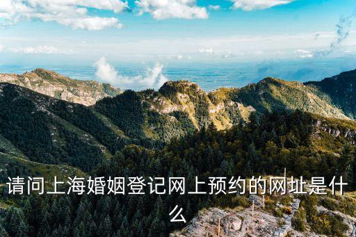 請問上海婚姻登記網上預約的網址是什么
