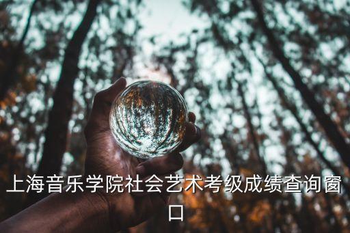 上海音樂學院社會藝術考級成績查詢窗口
