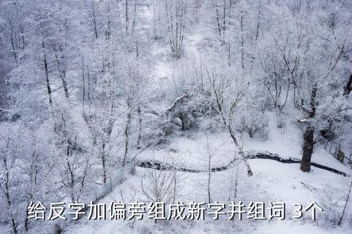 反字，給反字加偏旁組成新字并組詞 3個