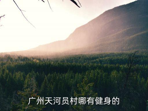 廣州天河員村哪有健身的