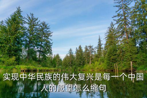 實現中華民族的偉大復興是每一個中國人的愿望怎么縮句