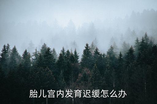 胎兒宮內發育遲緩，胎兒宮內發育遲緩怎么辦
