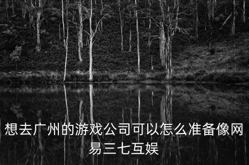 想去廣州的游戲公司可以怎么準備像網易三七互娛