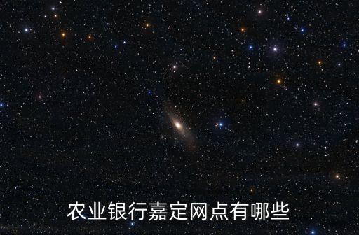 農業銀行嘉定網點有哪些