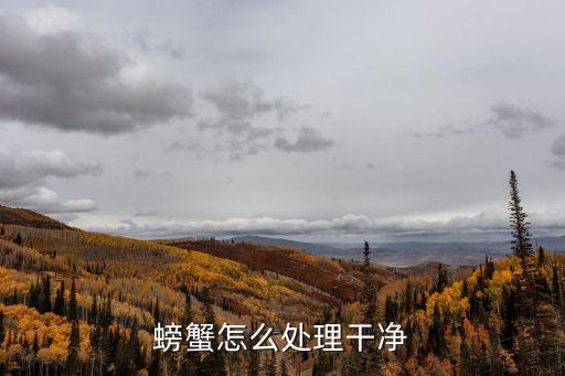 螃蟹怎么處理干凈