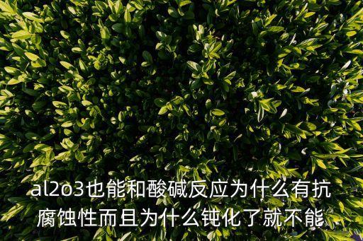 al2o3也能和酸堿反應為什么有抗腐蝕性而且為什么鈍化了就不能