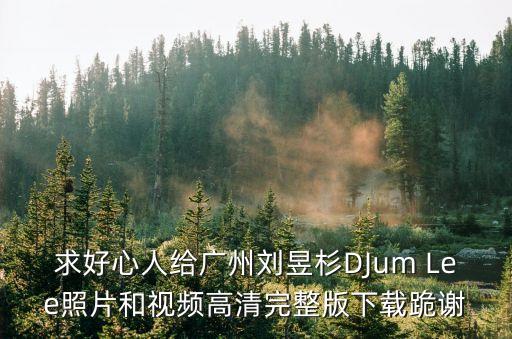 求好心人給廣州劉昱杉DJum Lee照片和視頻高清完整版下載跪謝