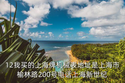 上海市楊浦區榆林路200號，12我買的上海牌機械表地址是上海市榆林路200號電話上海新世紀