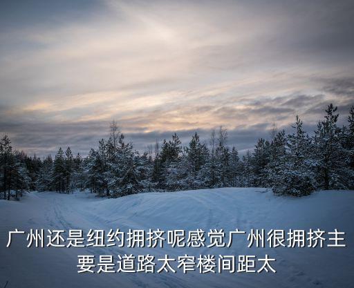 廣州還是紐約擁擠呢感覺廣州很擁擠主要是道路太窄樓間距太