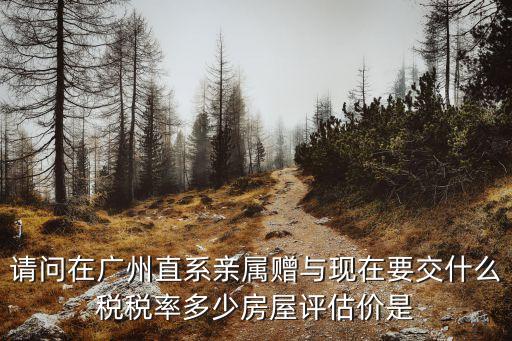 請問在廣州直系親屬贈與現在要交什么稅稅率多少房屋評估價是