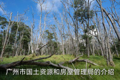 廣州市國土資源和房屋管理局的介紹