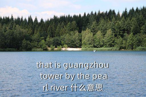 that is guangzhou tower by the pearl river 什么意思