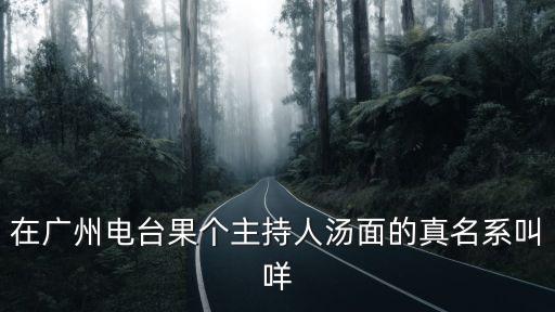 在廣州電臺果個主持人湯面的真名系叫咩