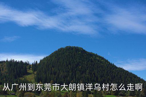 從廣州到東莞市大朗鎮洋烏村怎么走啊